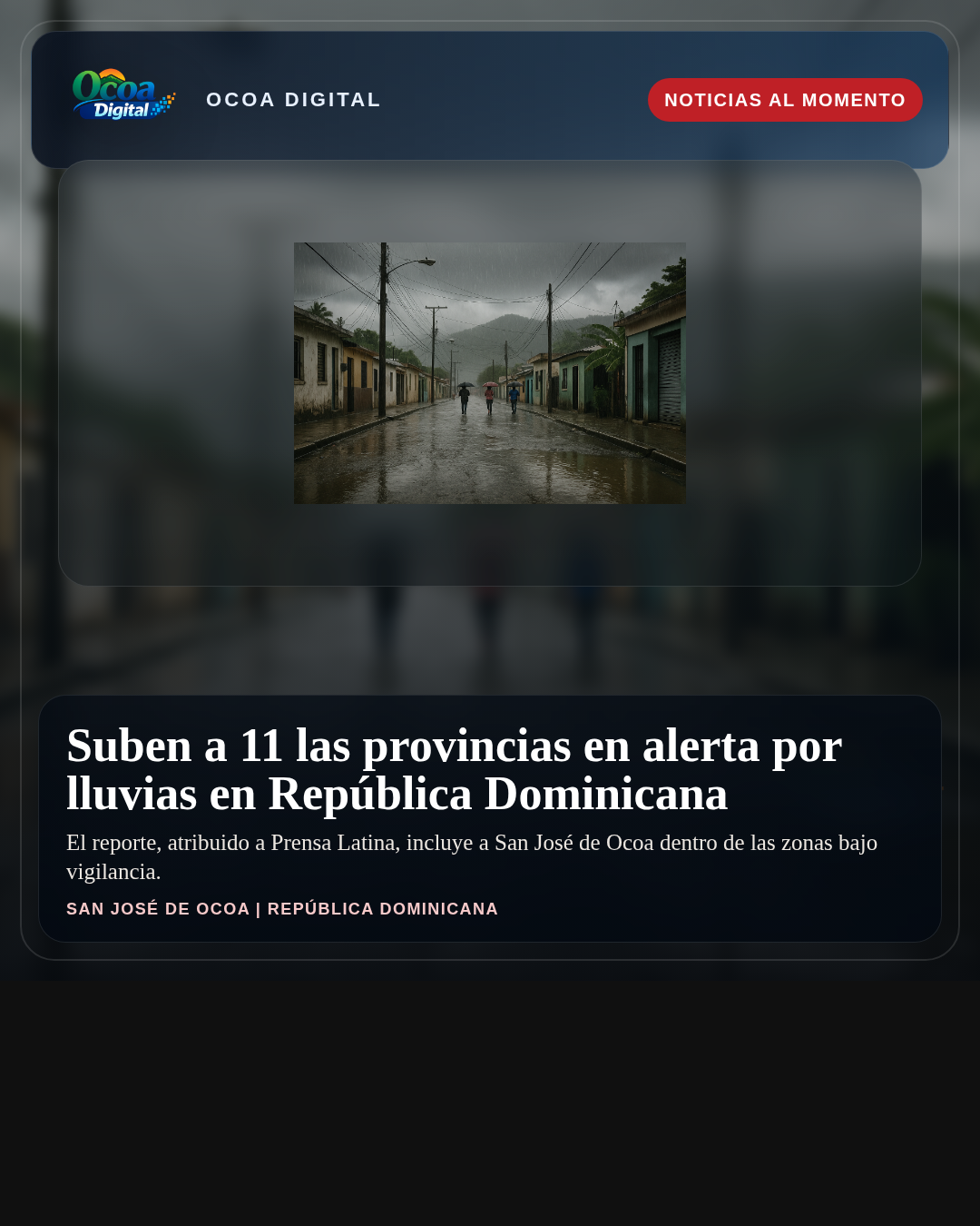Suben a 11 las provincias en alerta por lluvias en República Dominicana